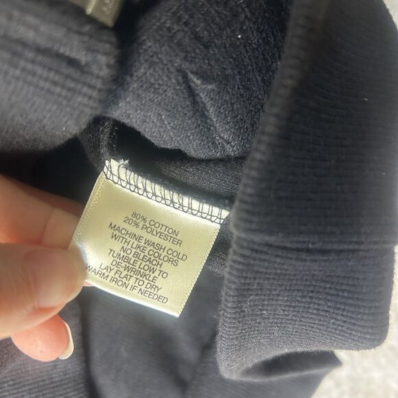 Robert Barakeet Men’s L Mock Neck Zip Cardigan Black Fall Core Winter Sweater - Picture 8 of 9